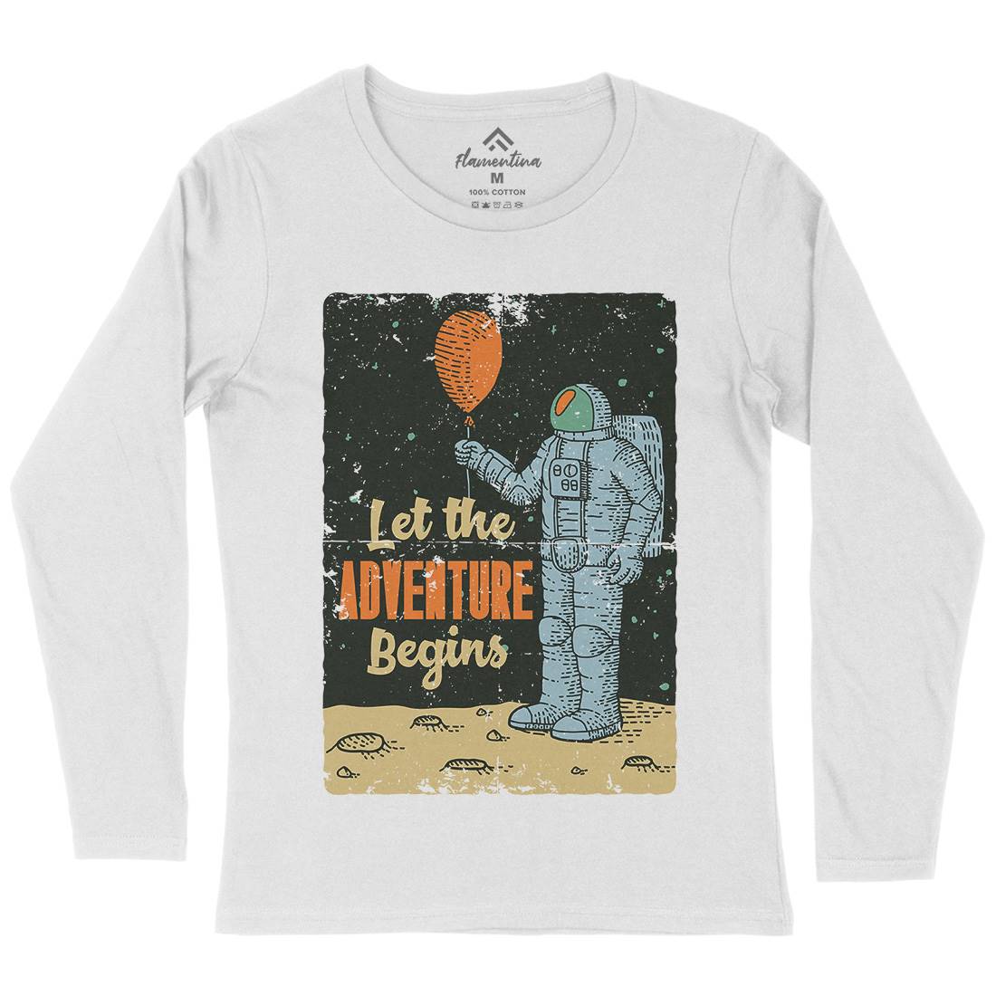 Astronaut Womens Long Sleeve T-Shirt Space B275