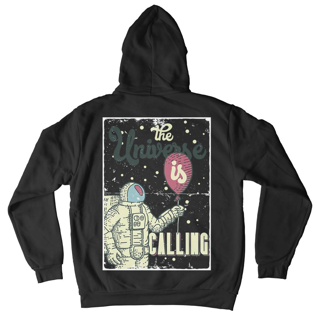 Astronaut Mens Hoodie With Pocket Space B276