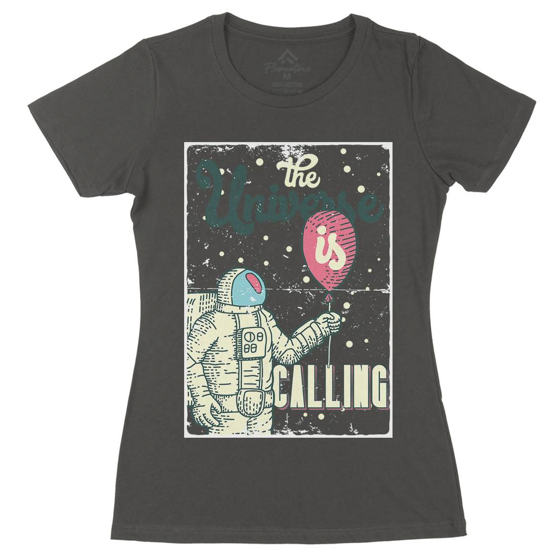Astronaut Womens Organic Crew Neck T-Shirt Space B276