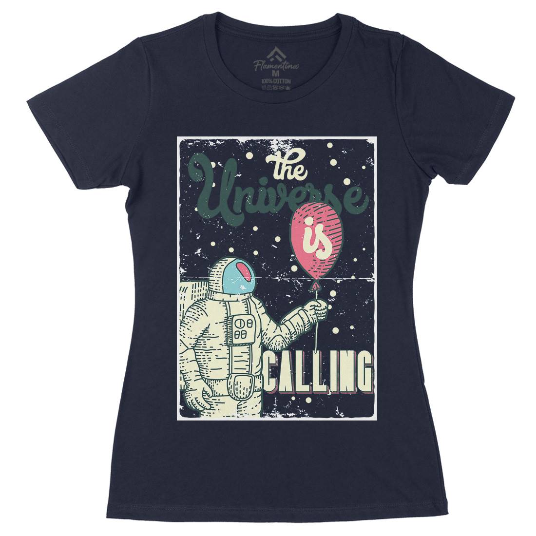 Astronaut Womens Organic Crew Neck T-Shirt Space B276