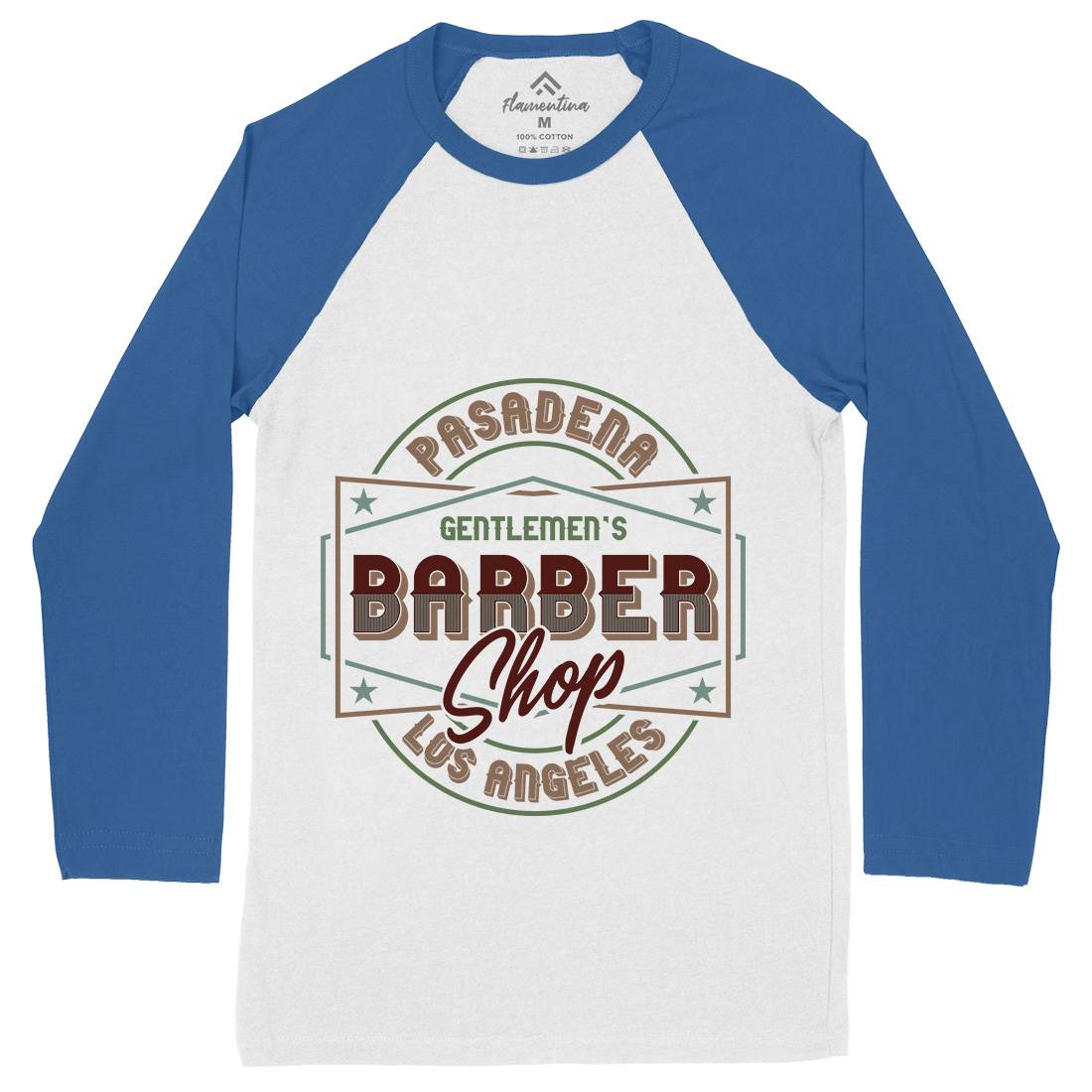 Beard Mens Long Sleeve Baseball T-Shirt Barber B277