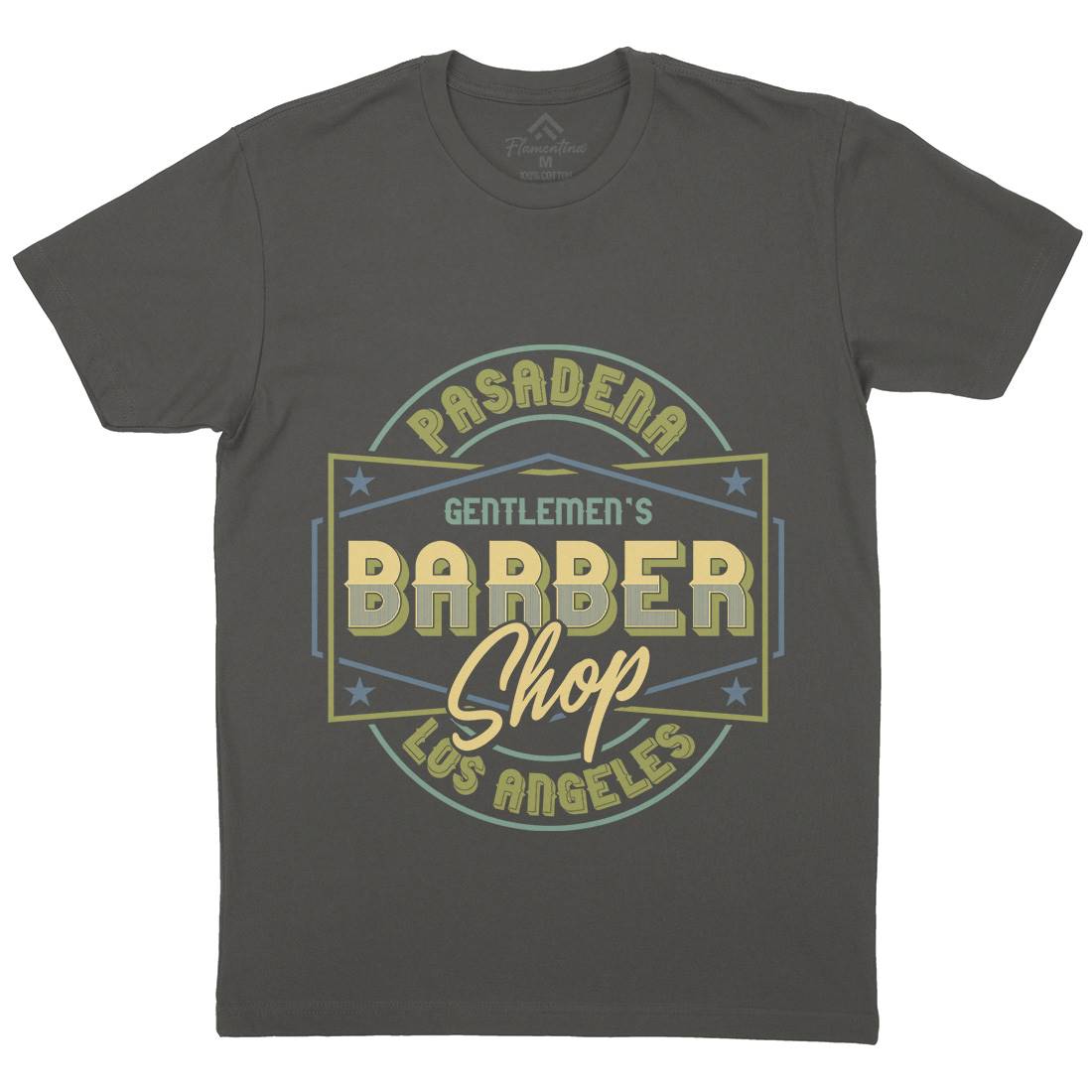 Beard Mens Organic Crew Neck T-Shirt Barber B277