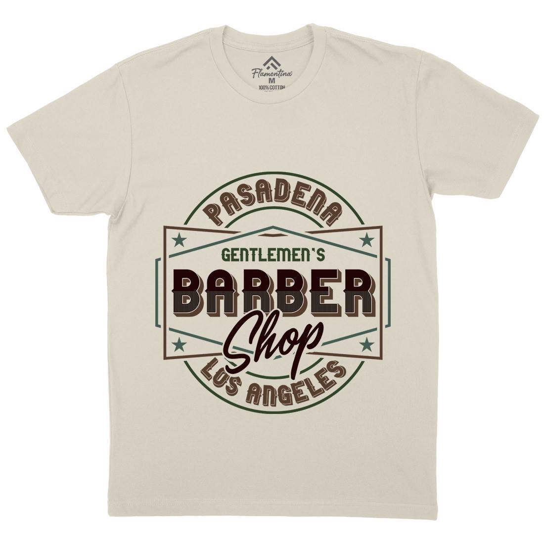 Beard Mens Organic Crew Neck T-Shirt Barber B277