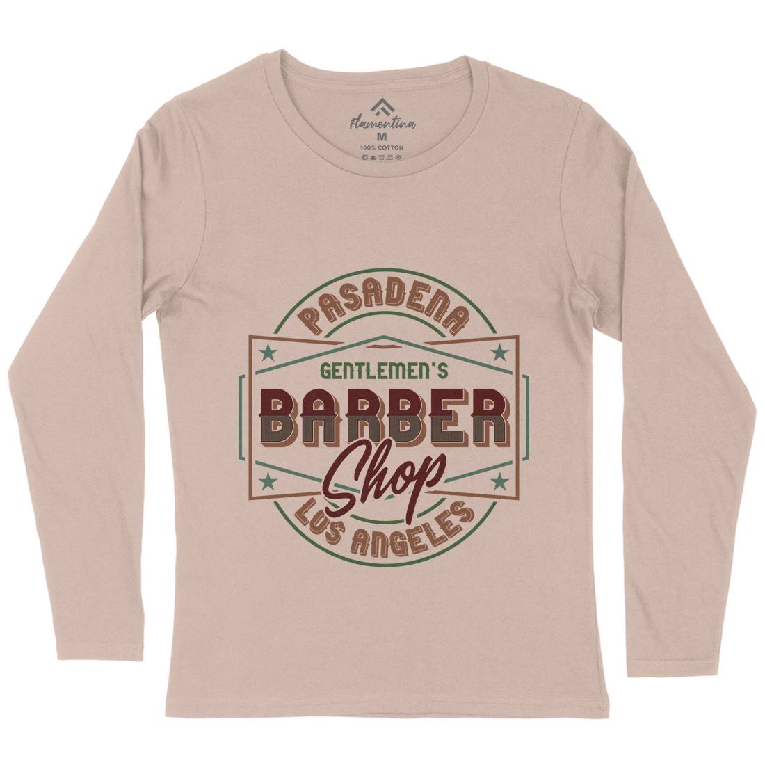Beard Womens Long Sleeve T-Shirt Barber B277