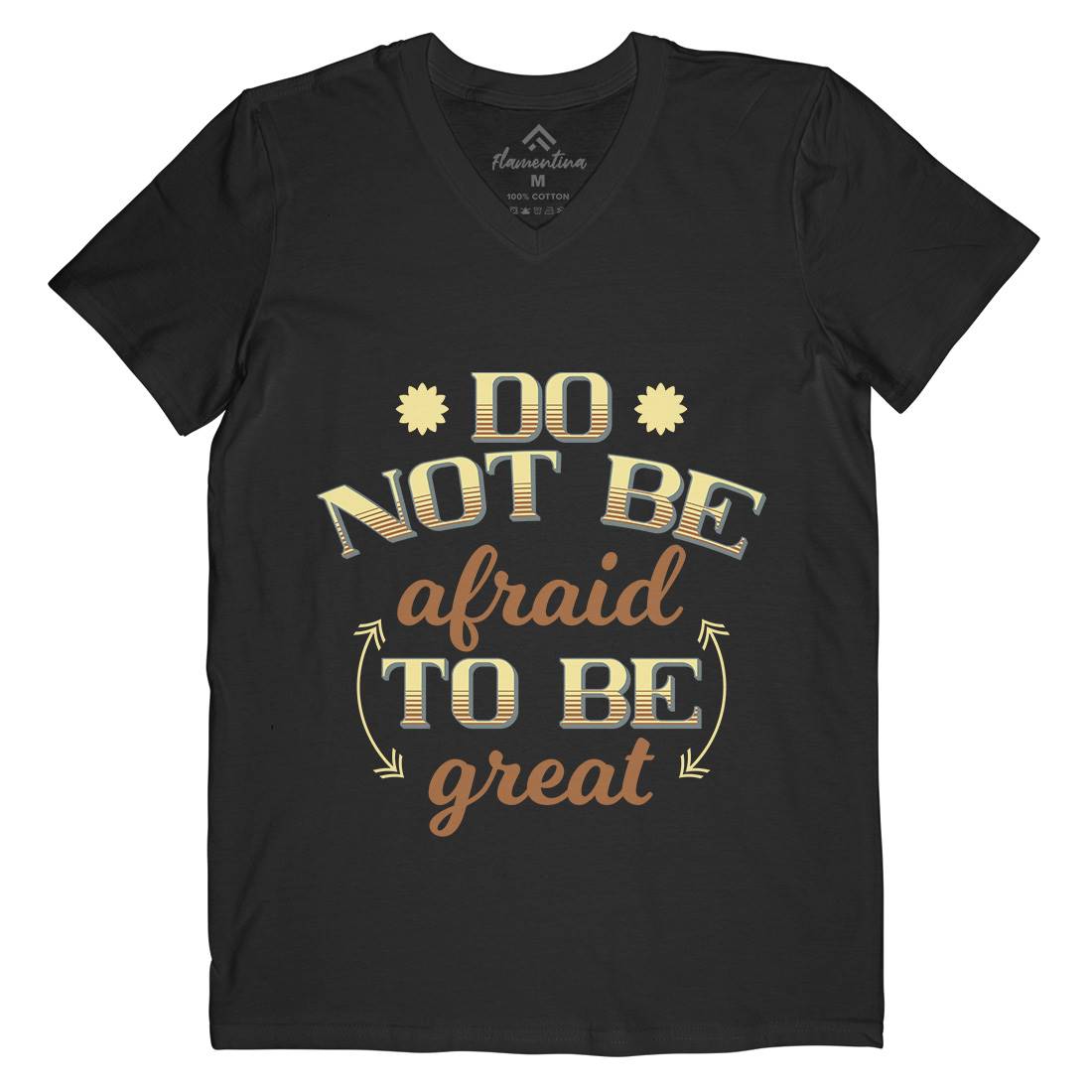 Be Great Mens Organic V-Neck T-Shirt Retro B278