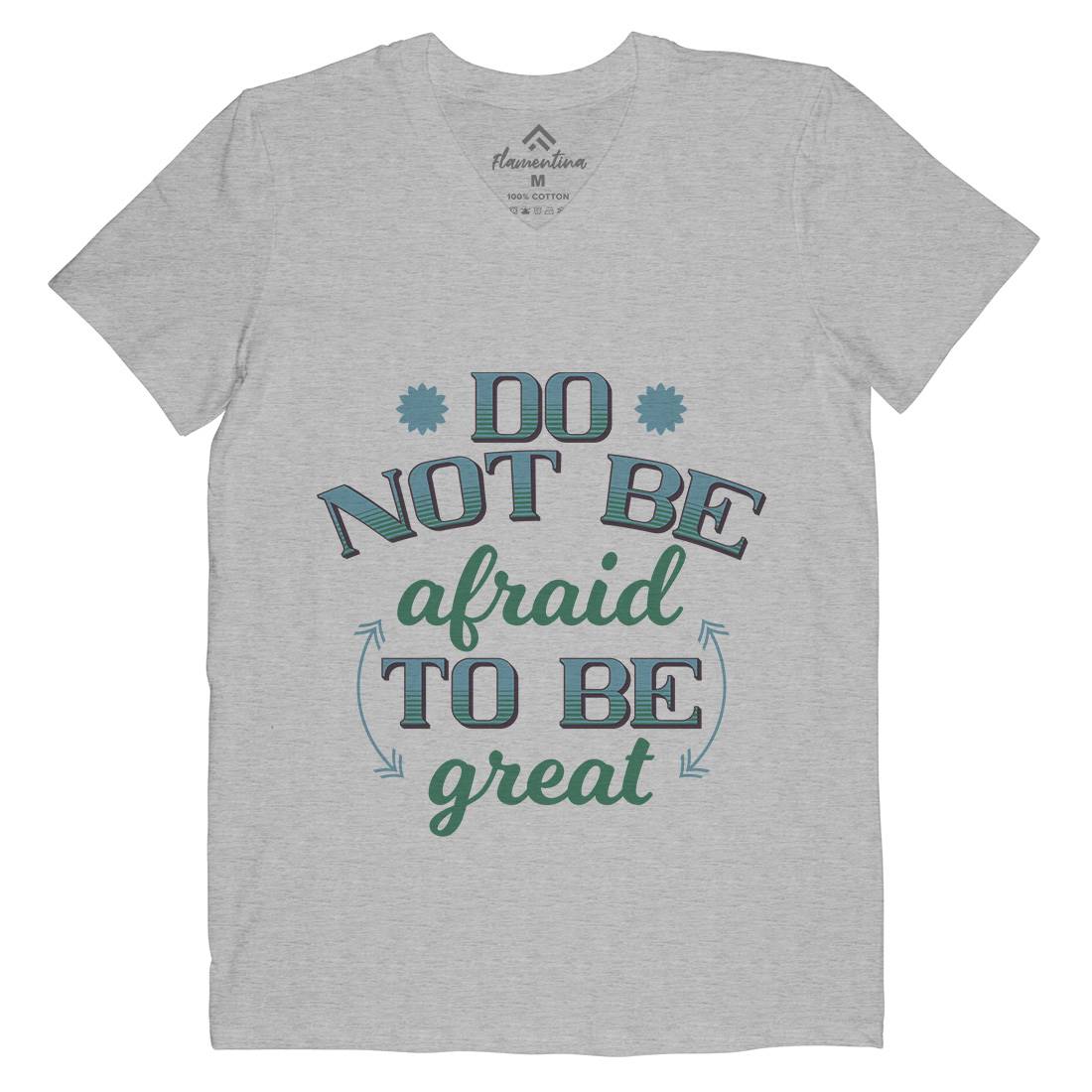 Be Great Mens Organic V-Neck T-Shirt Retro B278