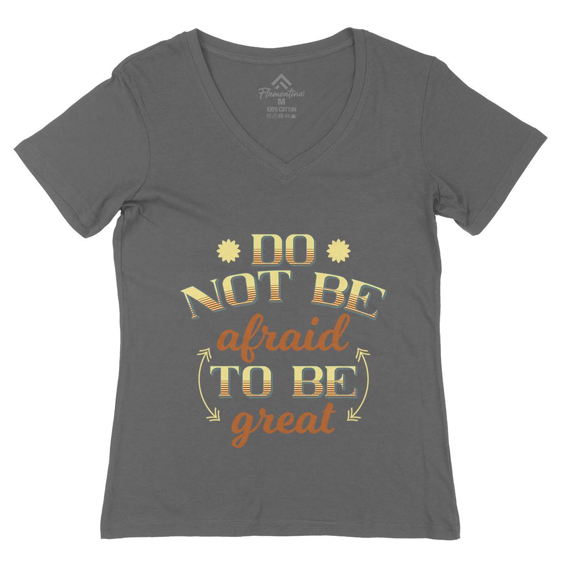 Be Great Womens Organic V-Neck T-Shirt Retro B278