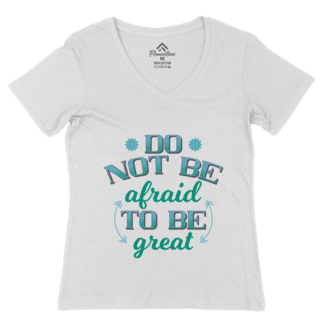 Be Great Womens Organic V-Neck T-Shirt Retro B278