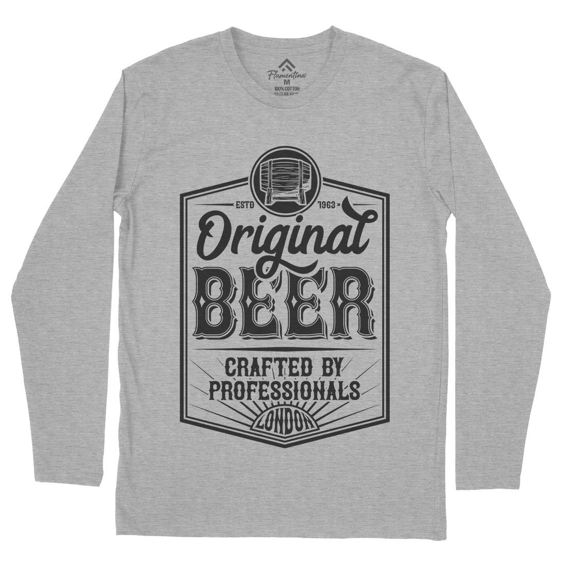 Original Beer Mens Long Sleeve T-Shirt Drinks B280