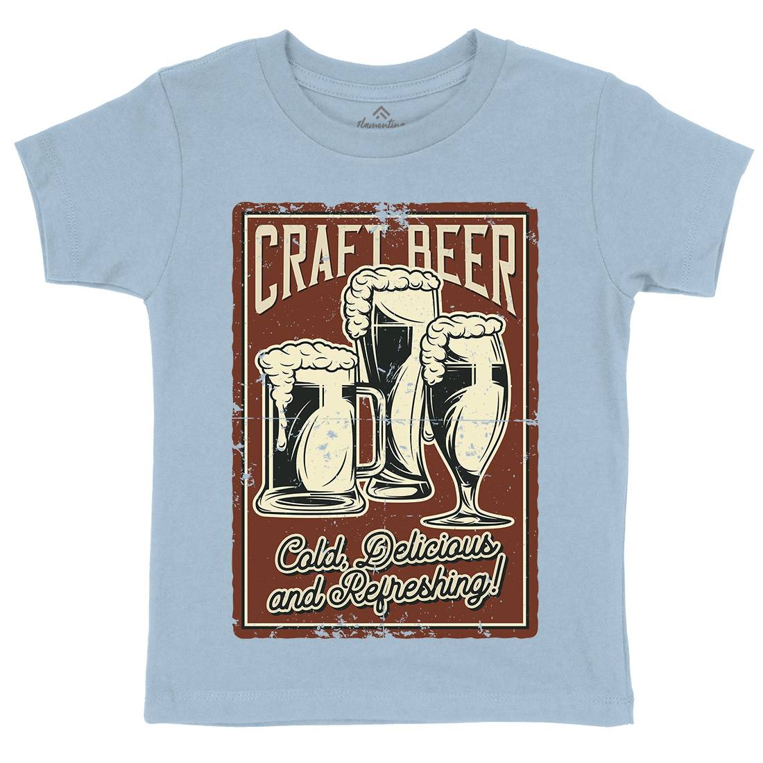 Craft Beer Kids Organic Crew Neck T-Shirt Drinks B281