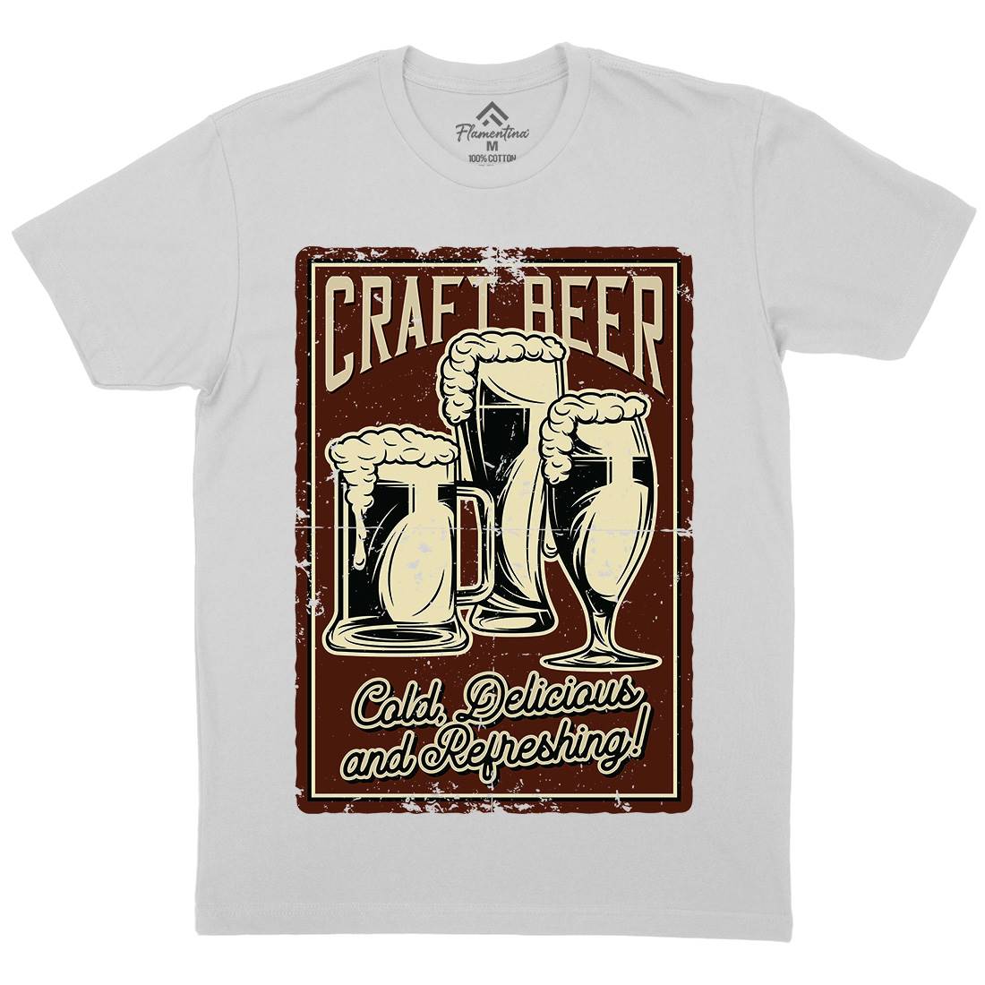 Craft Beer Mens Crew Neck T-Shirt Drinks B281