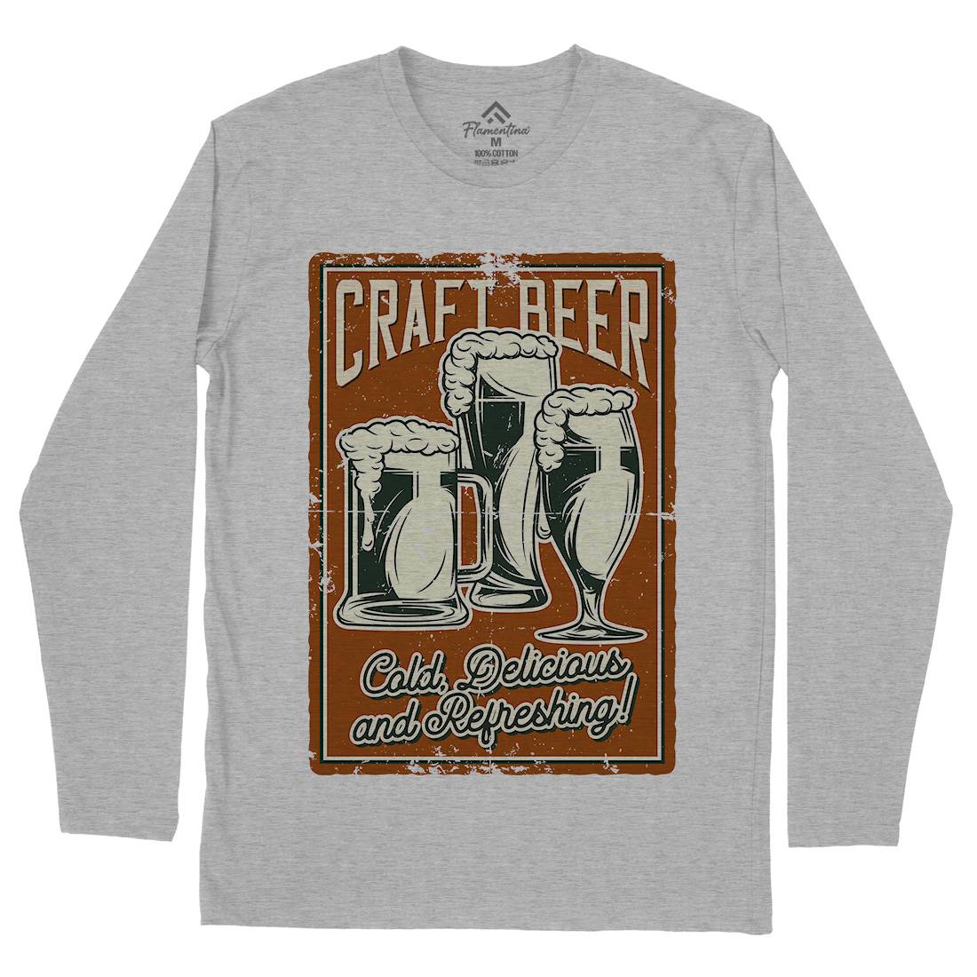 Craft Beer Mens Long Sleeve T-Shirt Drinks B281