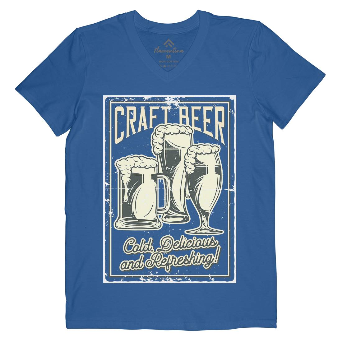 Craft Beer Mens V-Neck T-Shirt Drinks B281