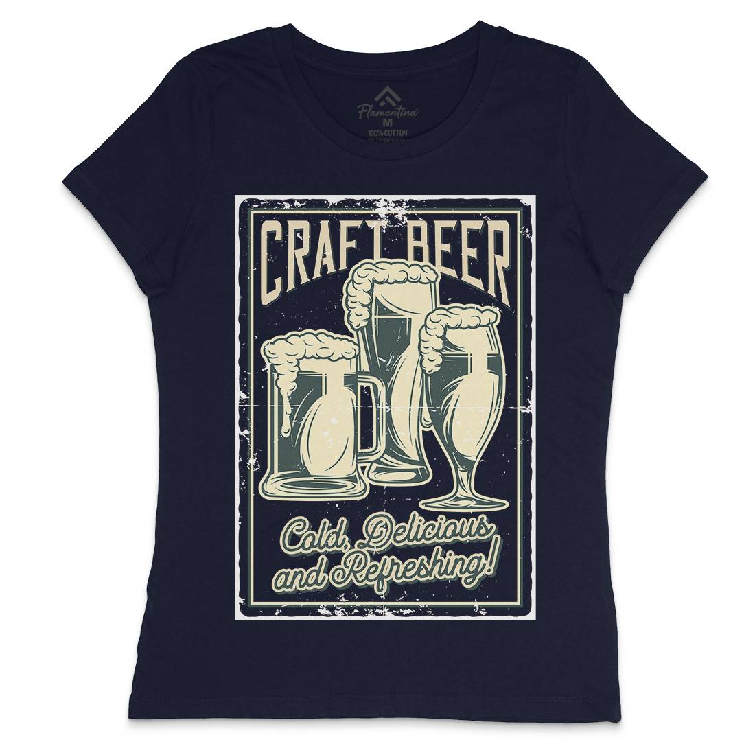 Craft Beer Womens Crew Neck T-Shirt Drinks B281