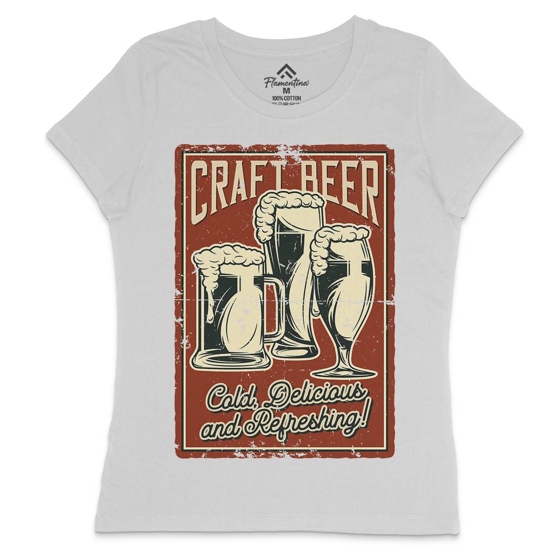 Craft Beer Womens Crew Neck T-Shirt Drinks B281