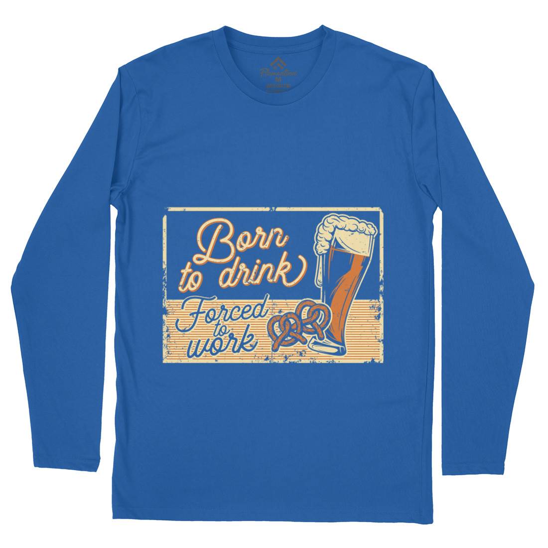 Born To Drink Beer Mens Long Sleeve T-Shirt Drinks B282