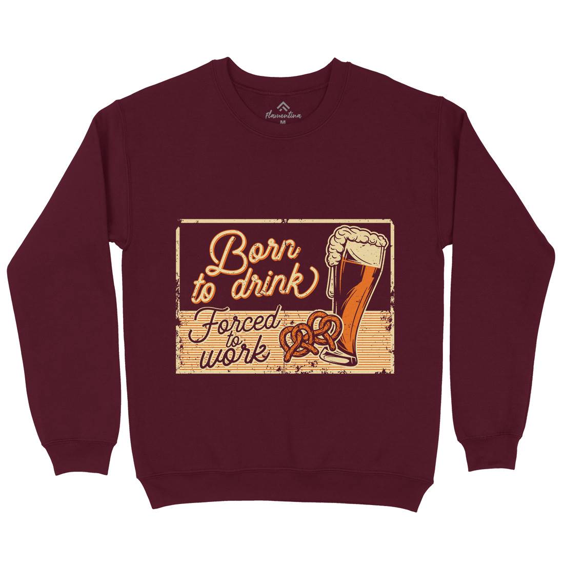 Born To Drink Beer Mens Crew Neck Sweatshirt Drinks B282