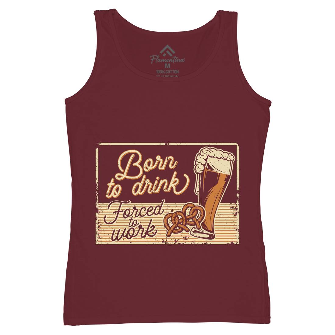 Born To Drink Beer Womens Organic Tank Top Vest Drinks B282