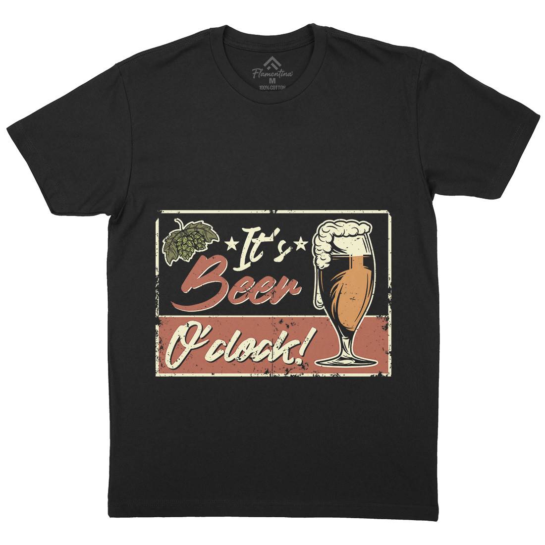 It&#39;s Beer O&#39;Clock Mens Crew Neck T-Shirt Drinks B283