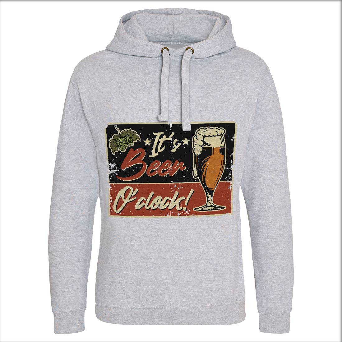 It&#39;s Beer O&#39;Clock Mens Hoodie Without Pocket Drinks B283