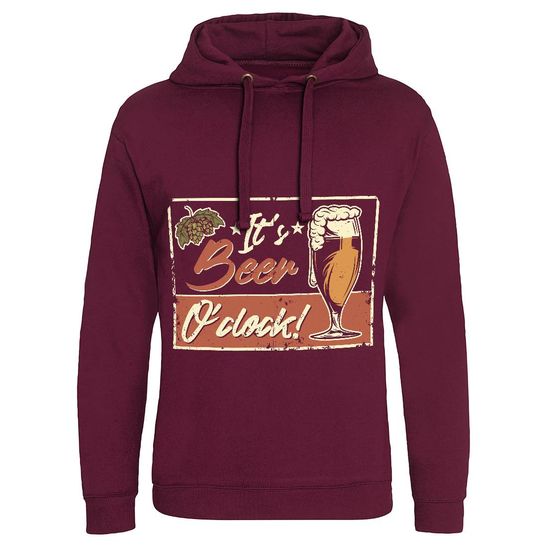It&#39;s Beer O&#39;Clock Mens Hoodie Without Pocket Drinks B283