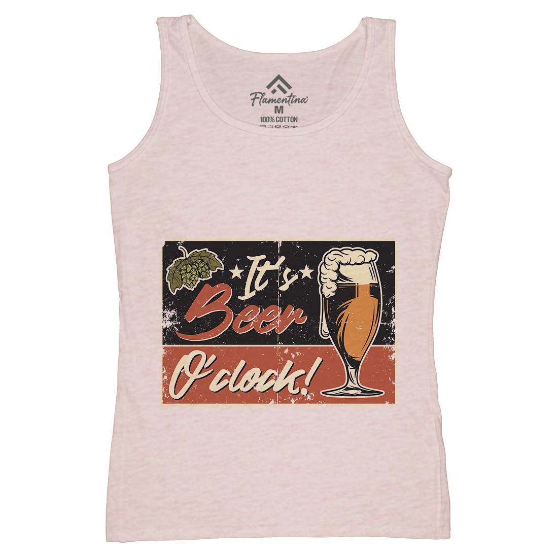 It&#39;s Beer O&#39;Clock Womens Organic Tank Top Vest Drinks B283