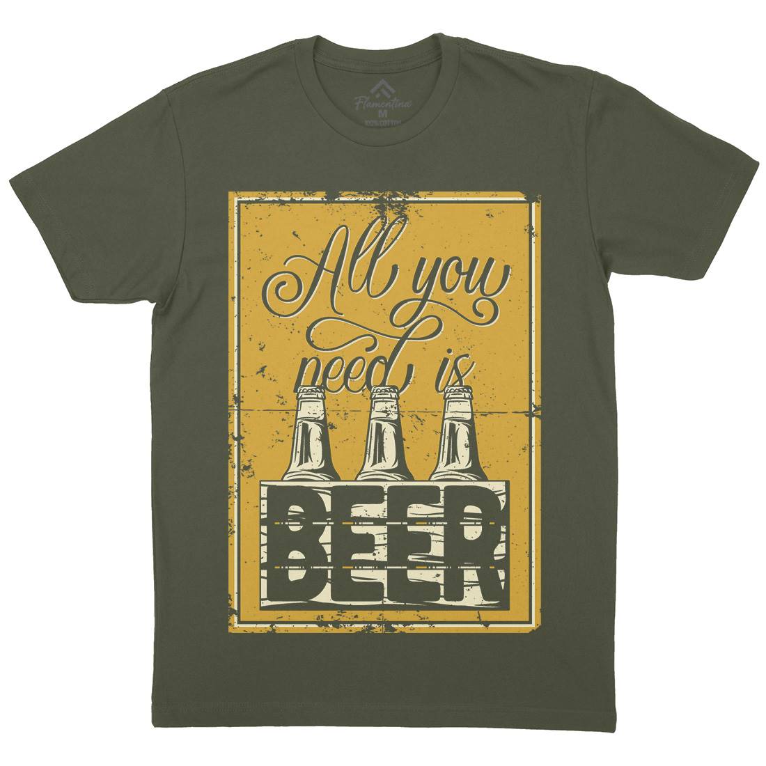 All You Need Is Beer Mens Crew Neck T-Shirt Drinks B284