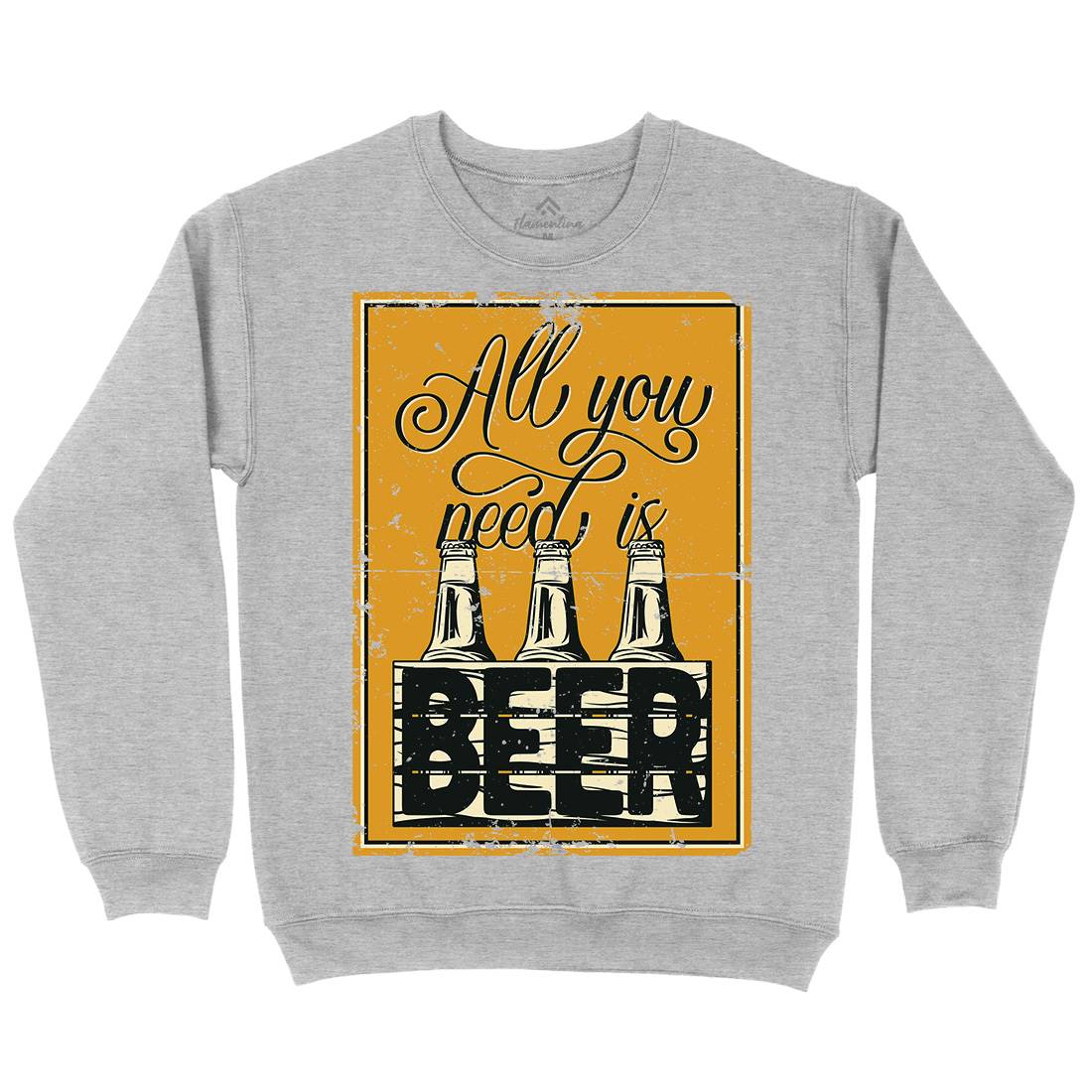 All You Need Is Beer Kids Crew Neck Sweatshirt Drinks B284