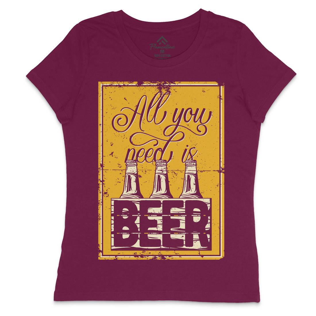 All You Need Is Beer Womens Crew Neck T-Shirt Drinks B284