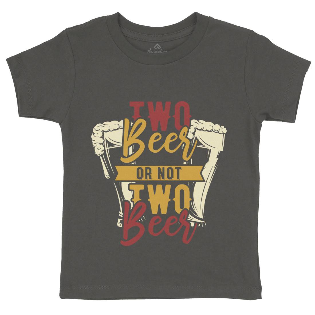 Two Beers Or Not Kids Organic Crew Neck T-Shirt Drinks B285