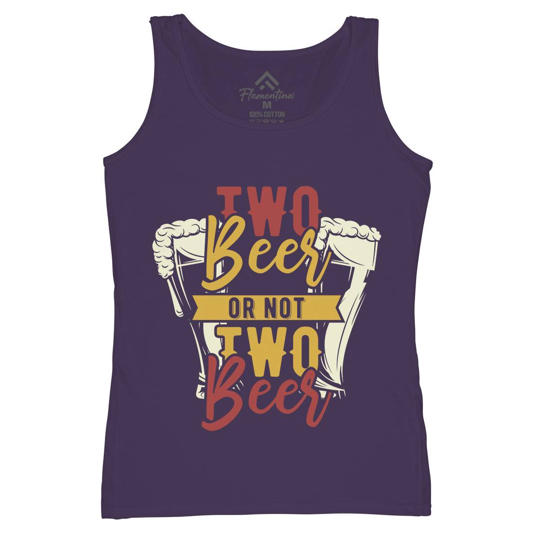 Two Beers Or Not Womens Organic Tank Top Vest Drinks B285