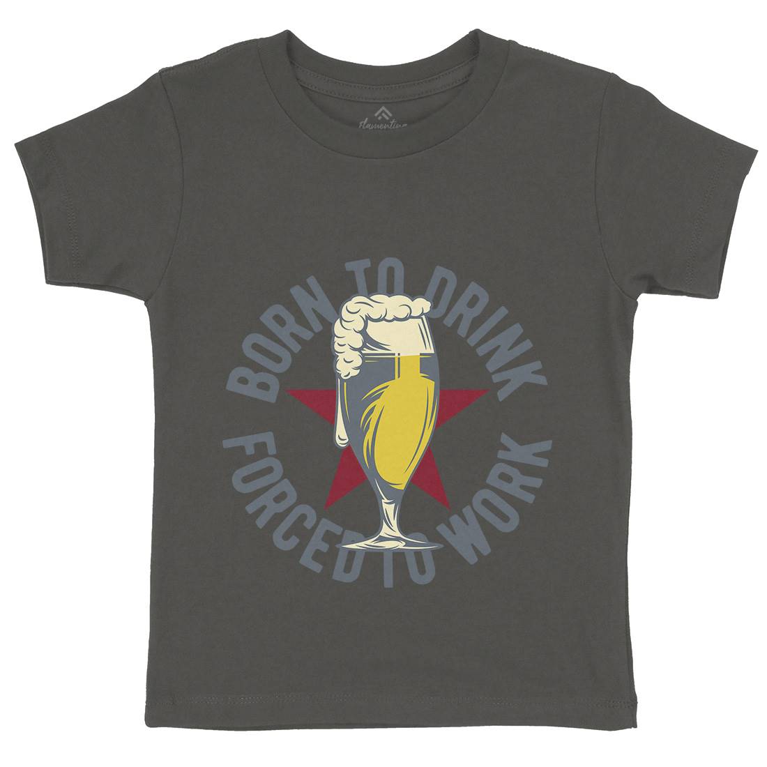 Born To Drink Beer Kids Crew Neck T-Shirt Drinks B286