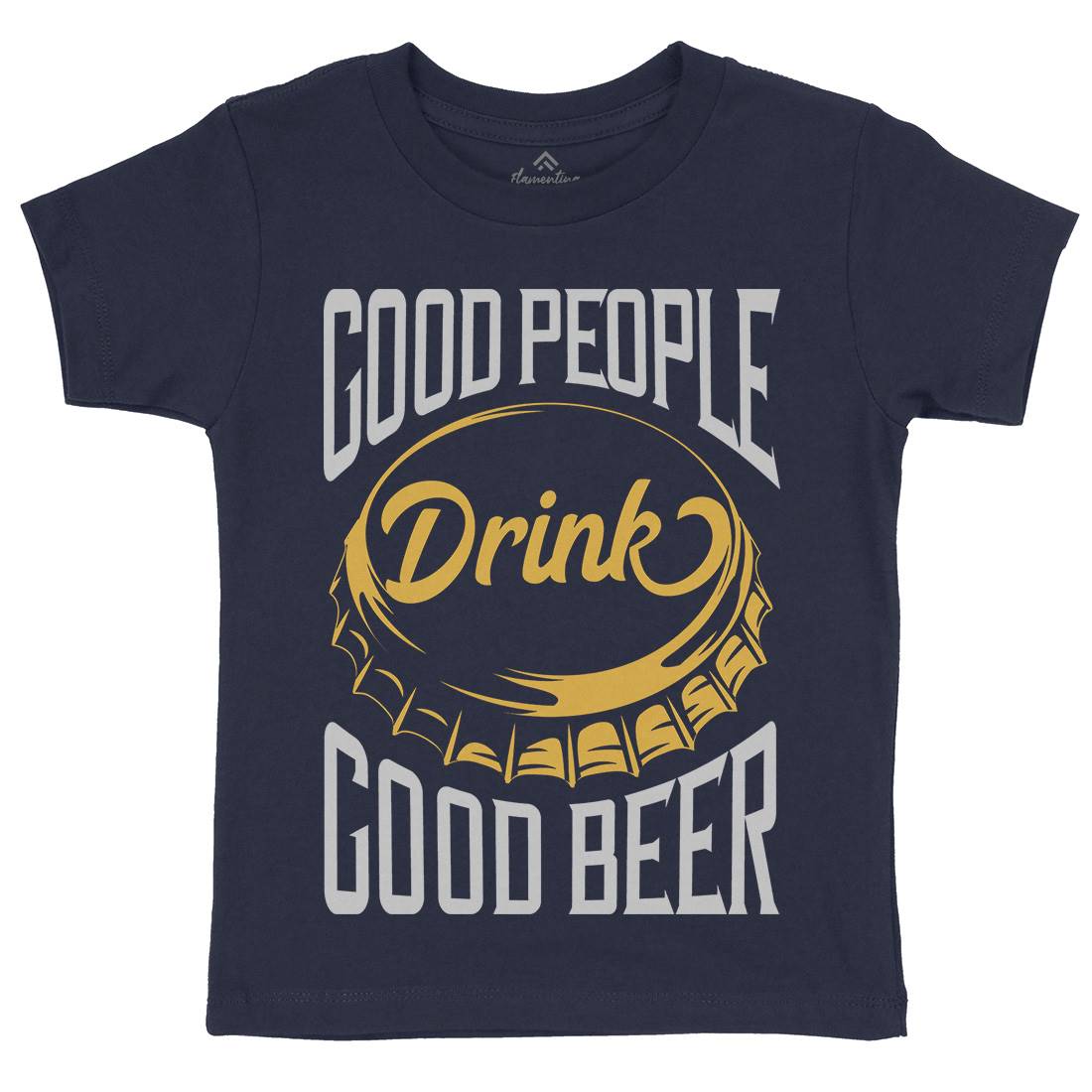 Good People Drink Beer Kids Organic Crew Neck T-Shirt Drinks B287