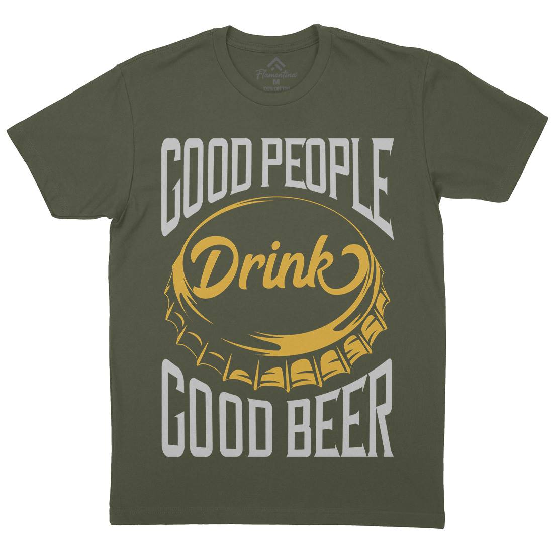 Good People Drink Beer Mens Crew Neck T-Shirt Drinks B287