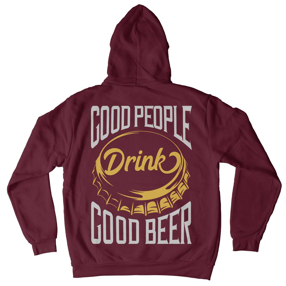 Good People Drink Beer Mens Hoodie With Pocket Drinks B287