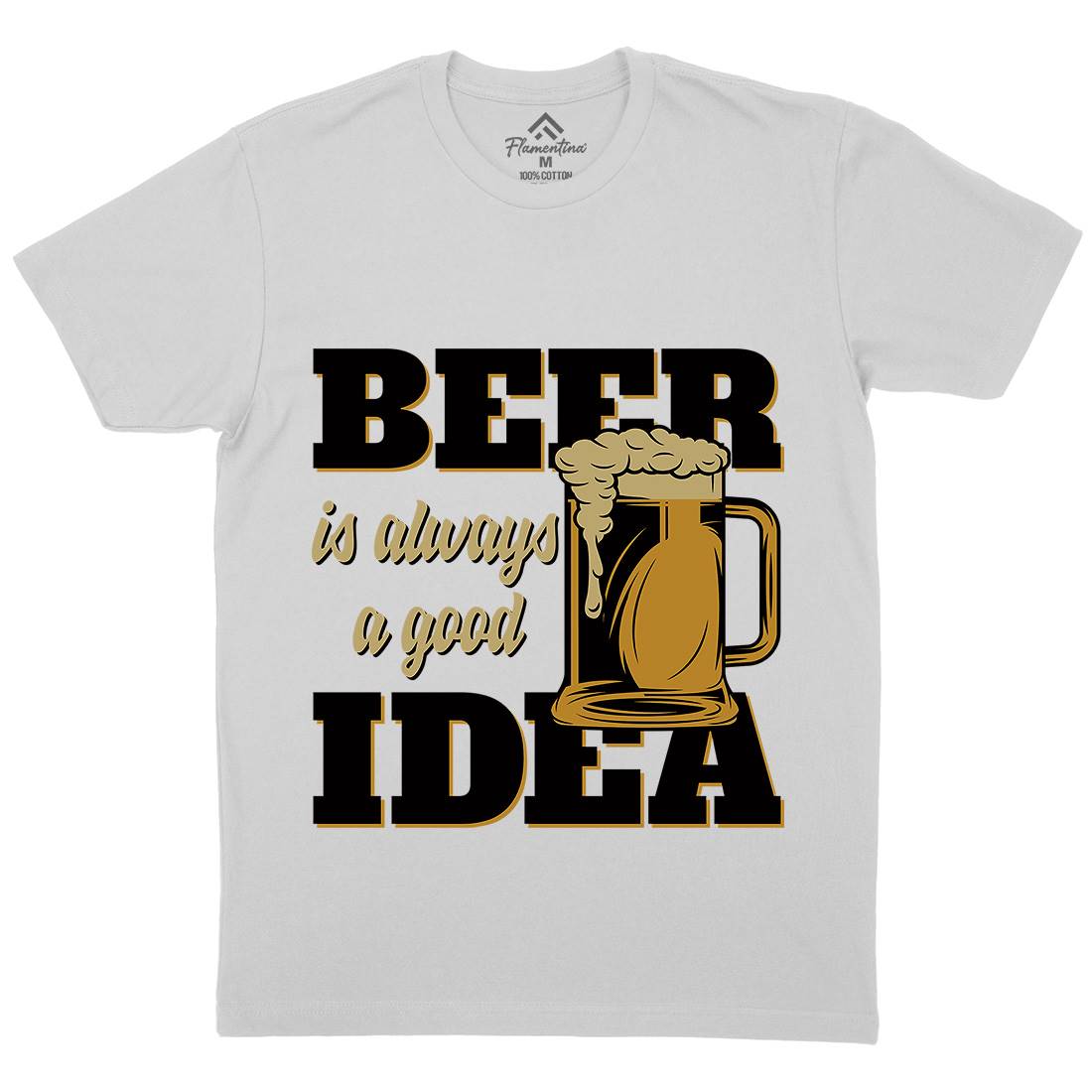 Beer Good Idea Mens Crew Neck T-Shirt Drinks B288