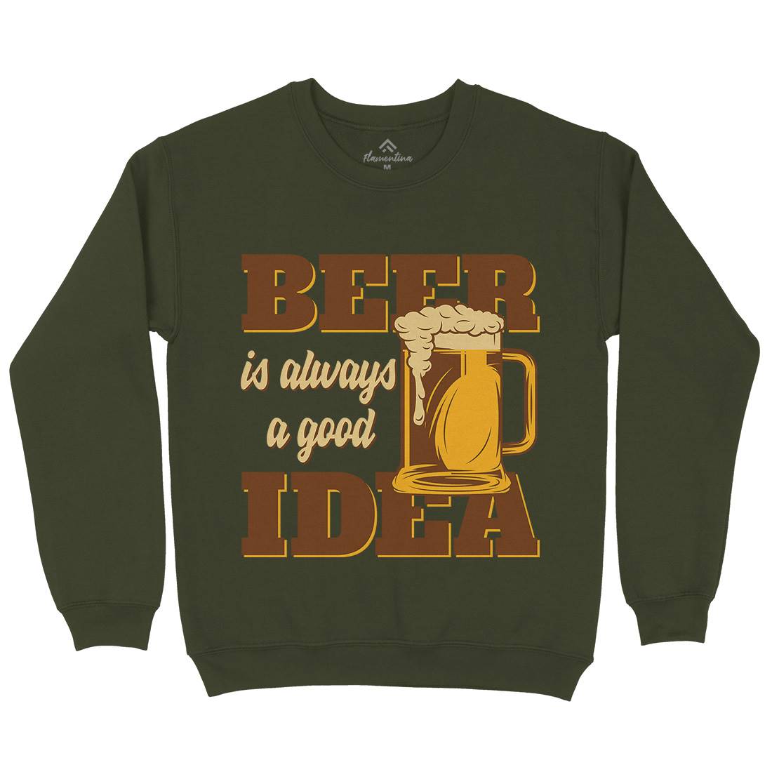 Beer Good Idea Mens Crew Neck Sweatshirt Drinks B288