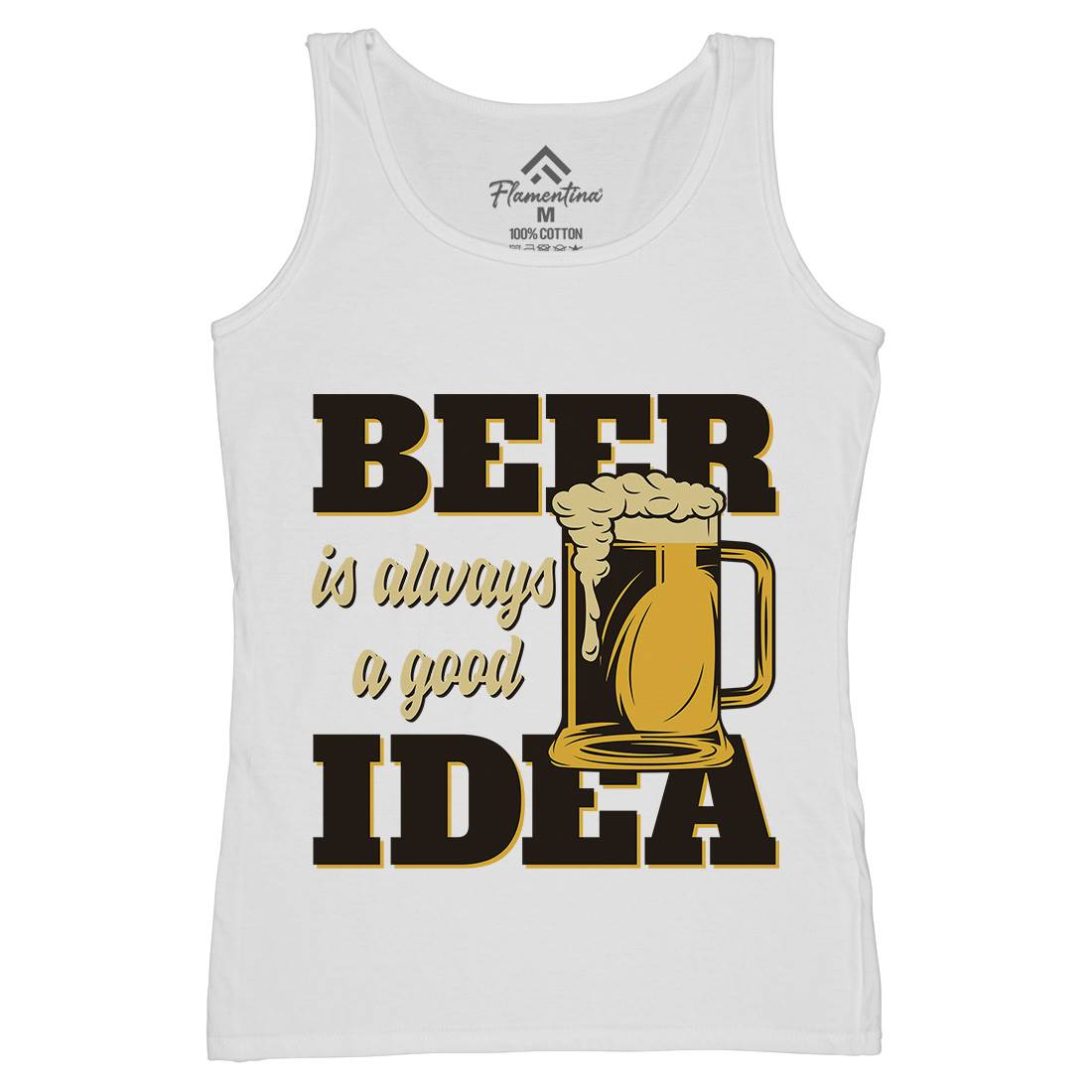 Beer Good Idea Womens Organic Tank Top Vest Drinks B288