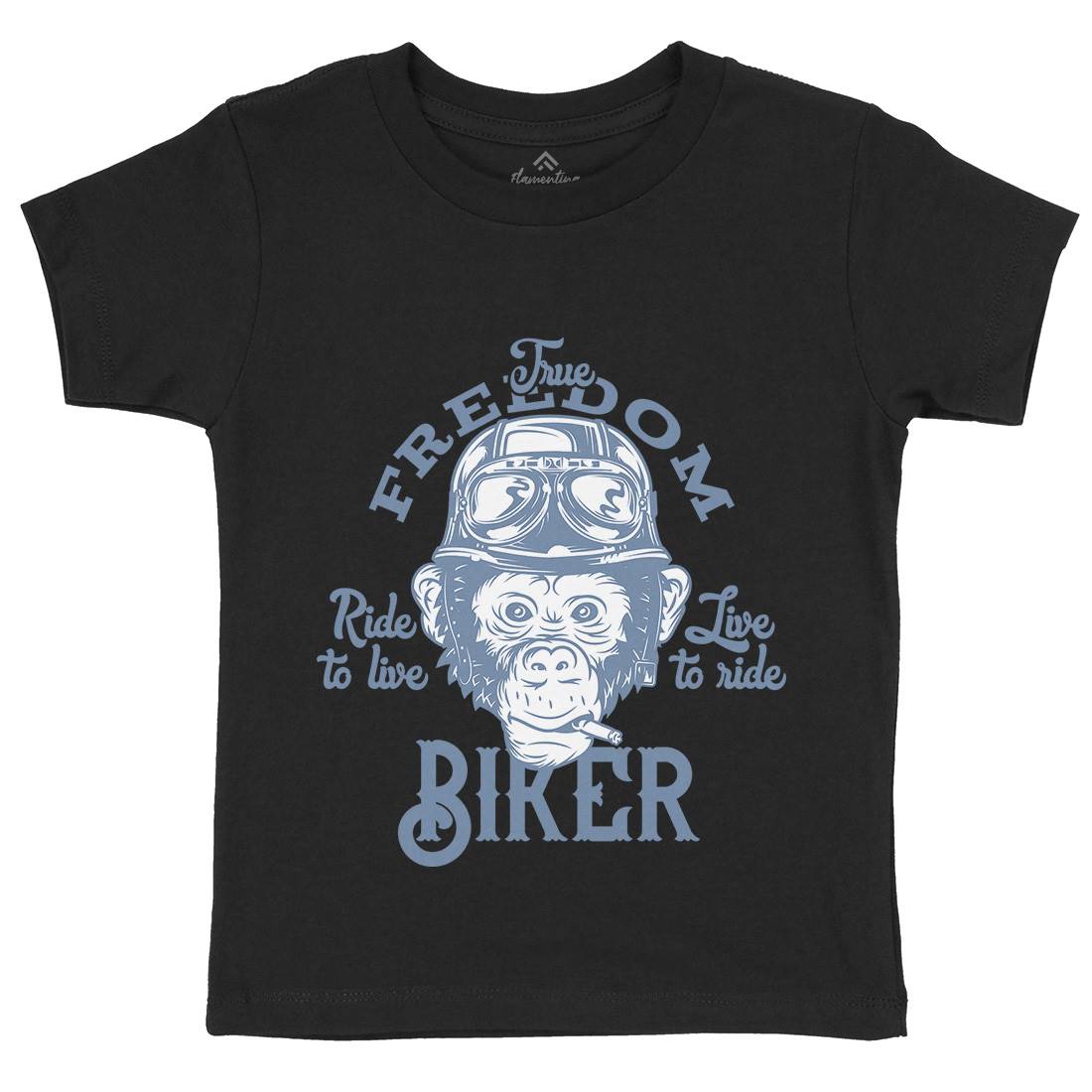 Biker Kids Organic Crew Neck T-Shirt Motorcycles B289