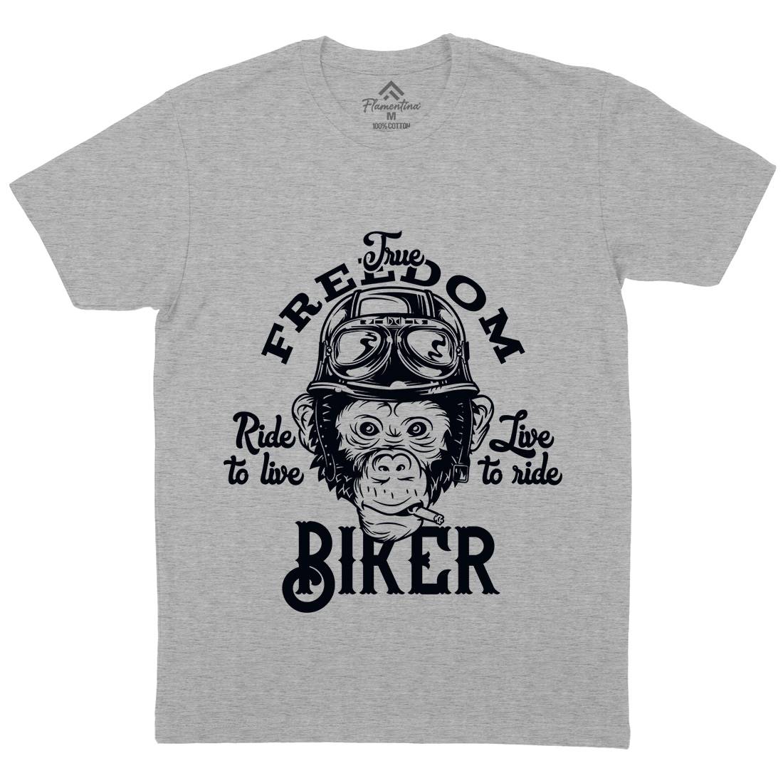 Biker Mens Crew Neck T-Shirt Motorcycles B289