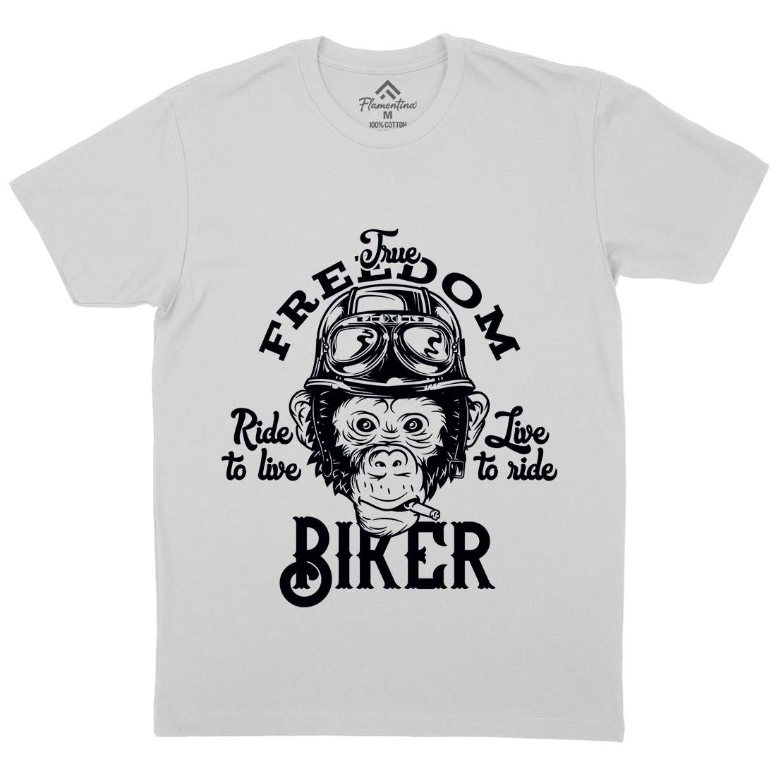 Biker Mens Crew Neck T-Shirt Motorcycles B289