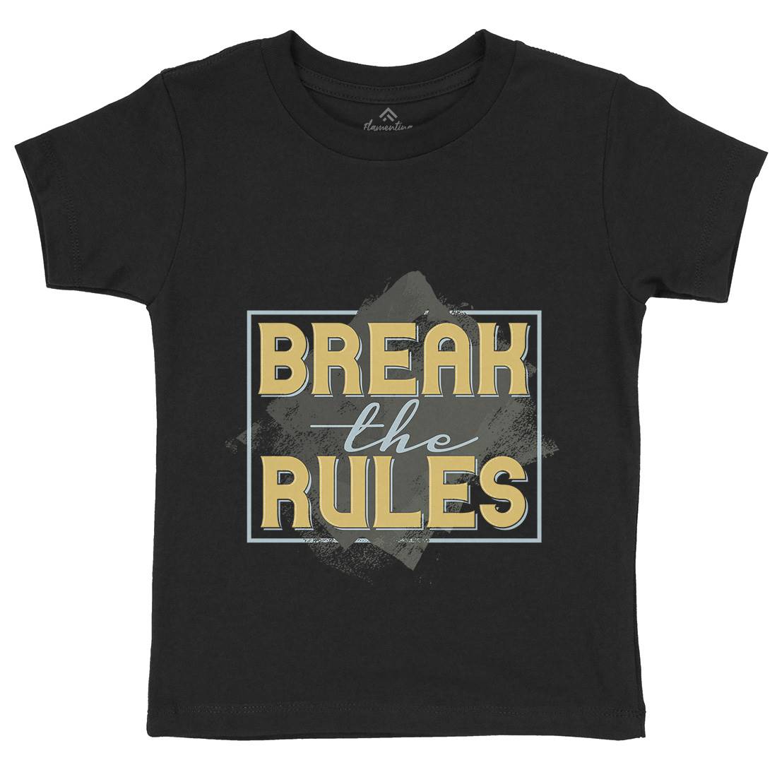 Break The Rules Kids Organic Crew Neck T-Shirt Retro B291