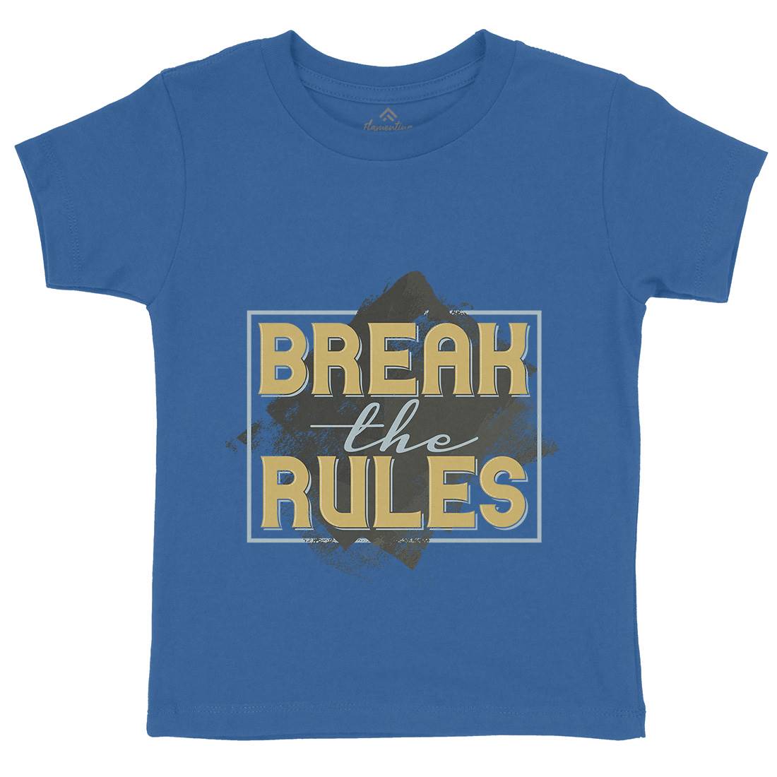 Break The Rules Kids Organic Crew Neck T-Shirt Retro B291
