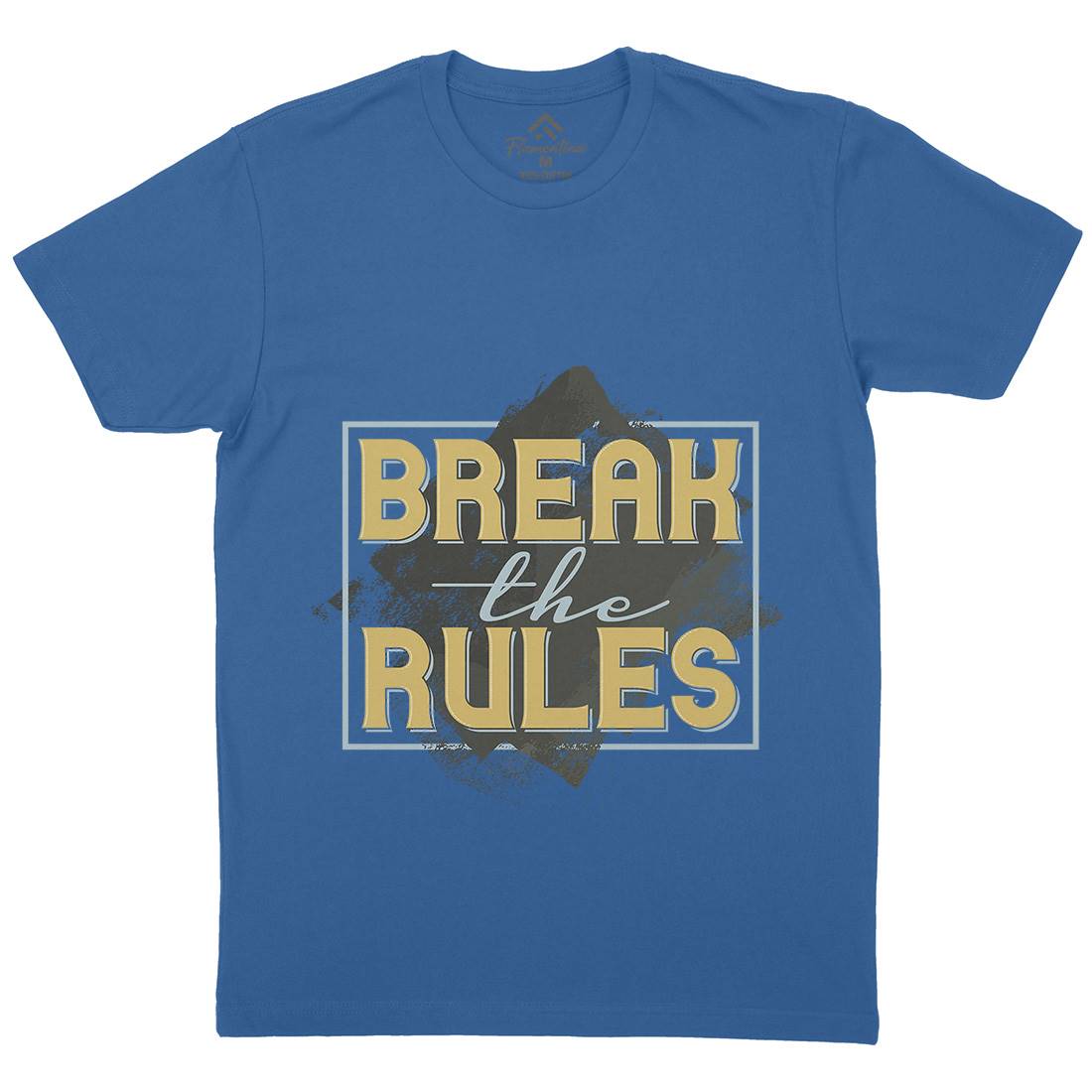 Break The Rules Mens Organic Crew Neck T-Shirt Retro B291