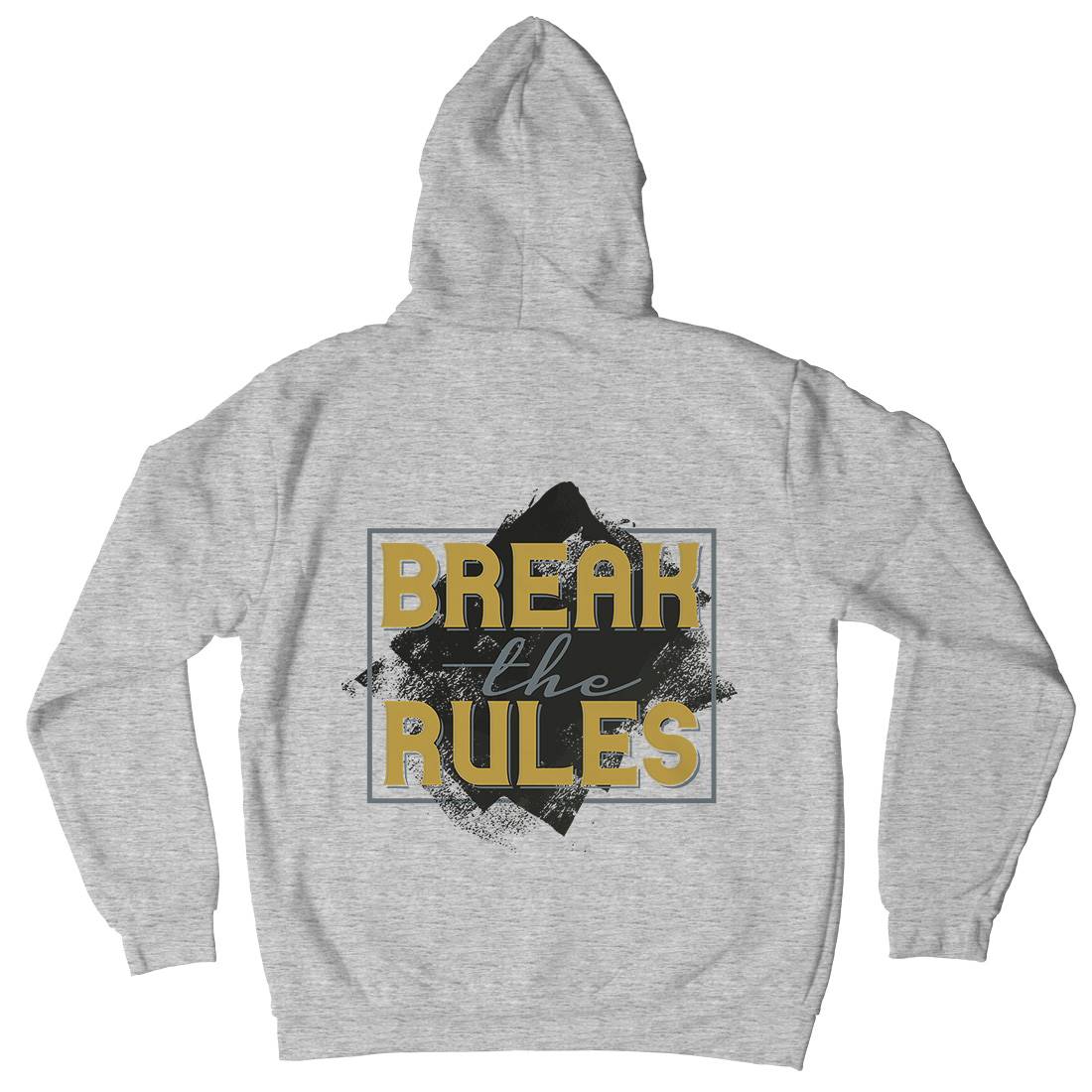 Break The Rules Mens Hoodie With Pocket Retro B291