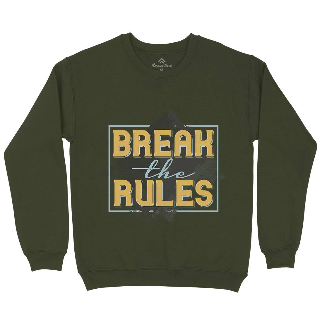 Break The Rules Mens Crew Neck Sweatshirt Retro B291