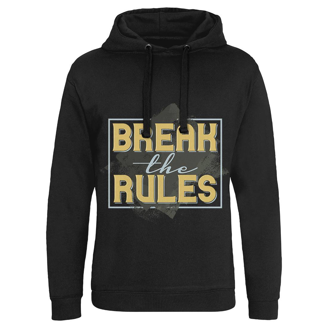 Break The Rules Mens Hoodie Without Pocket Retro B291