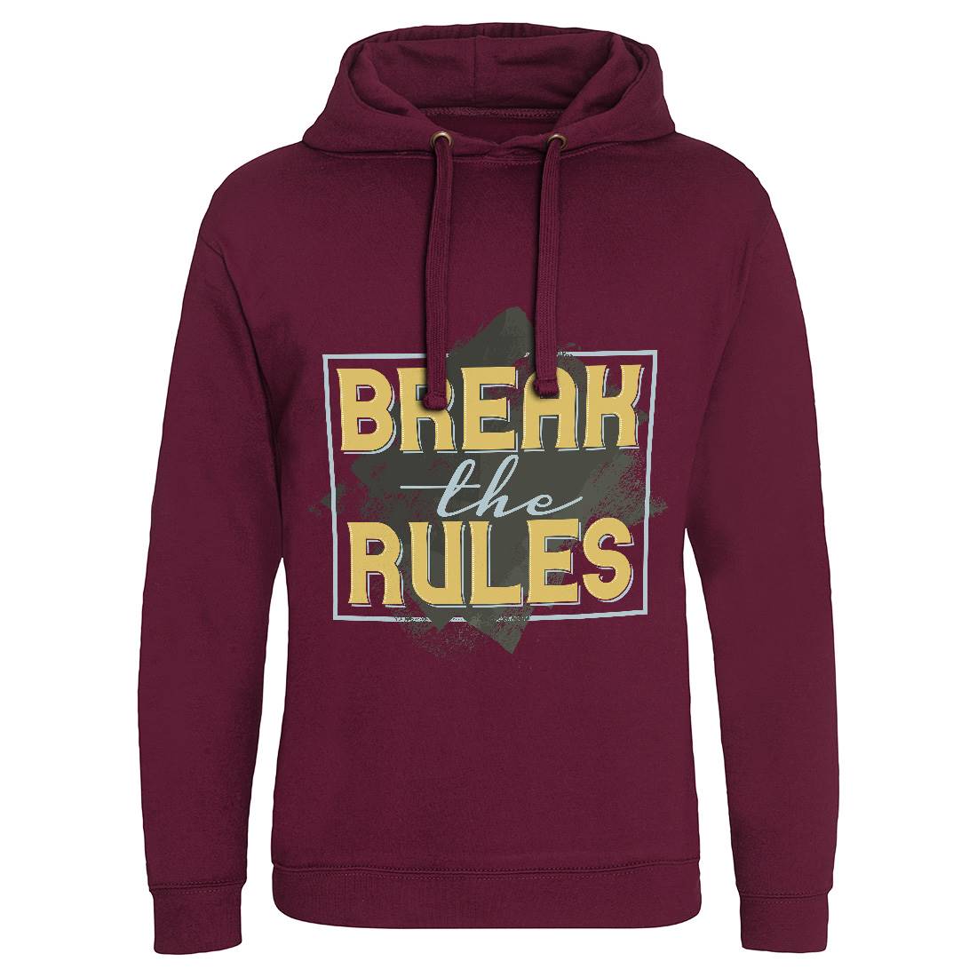 Break The Rules Mens Hoodie Without Pocket Retro B291