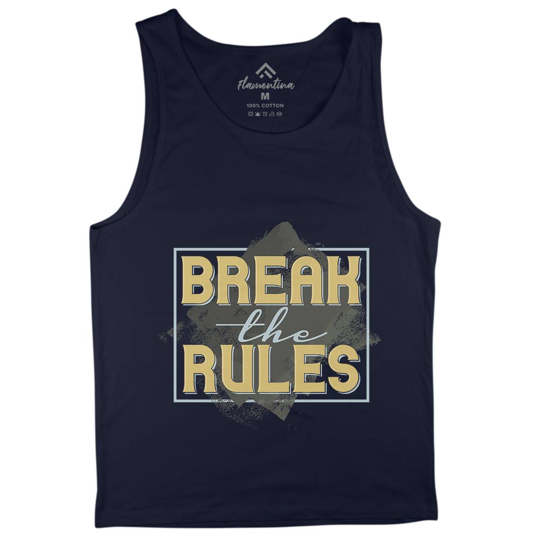 Break The Rules Mens Tank Top Vest Retro B291