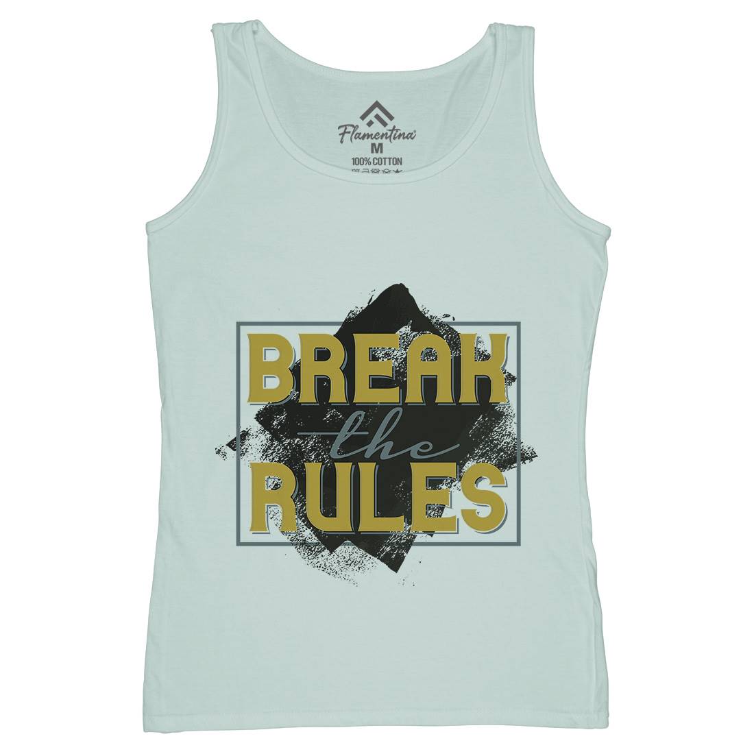Break The Rules Womens Organic Tank Top Vest Retro B291